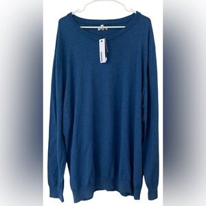 Sonoma 4XB Mens Blue Fine Gauge Coolmax Crewneck Pullover Sweater